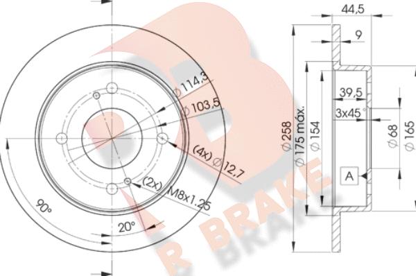 R Brake 78RBD24201 - Əyləc Diski furqanavto.az