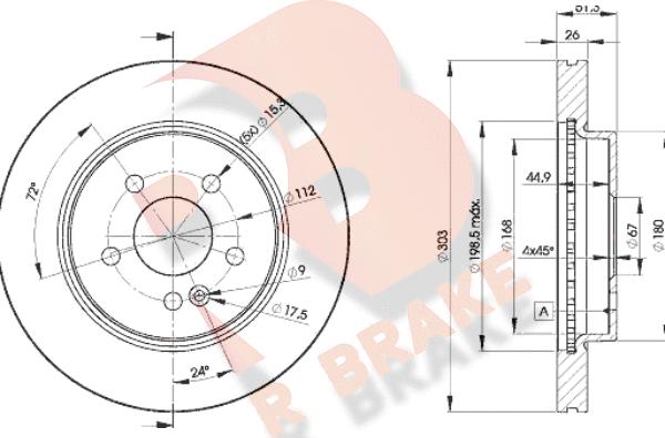 R Brake 78RBD24210 - Əyləc Diski furqanavto.az