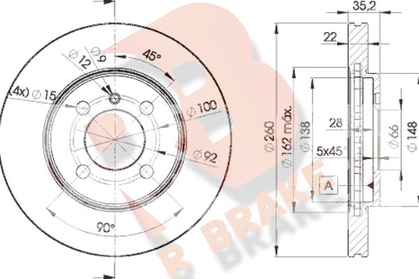 R Brake 78RBD24749 - Əyləc Diski furqanavto.az