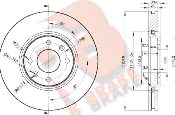 R Brake 78RBD24753 - Əyləc Diski furqanavto.az