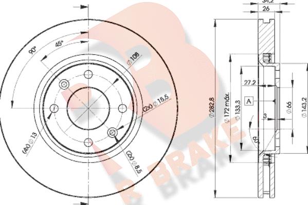 R Brake 78RBD24752 - Əyləc Diski furqanavto.az