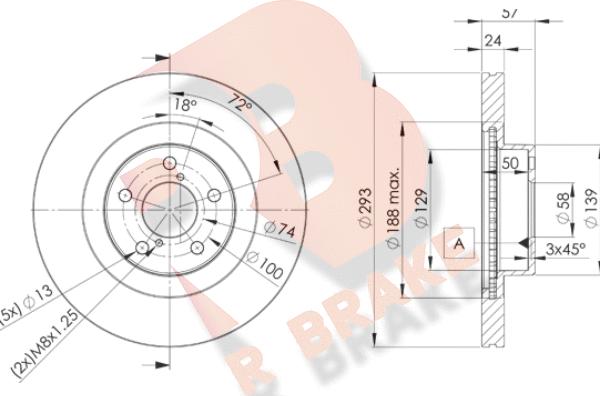 R Brake 78RBD24702 - Əyləc Diski furqanavto.az