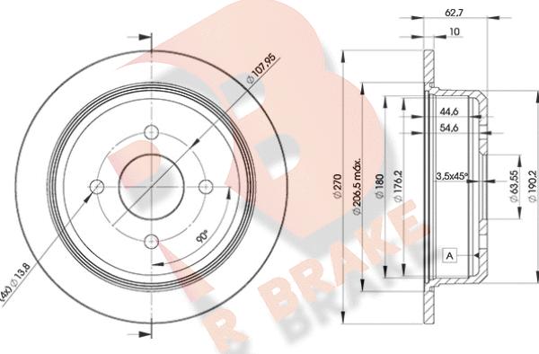 R Brake 78RBD25951 - Əyləc Diski furqanavto.az