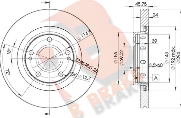 R Brake 78RBD25924 - Əyləc Diski furqanavto.az