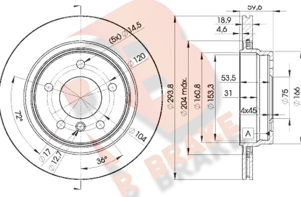 R Brake 78RBD25563 - Əyləc Diski furqanavto.az