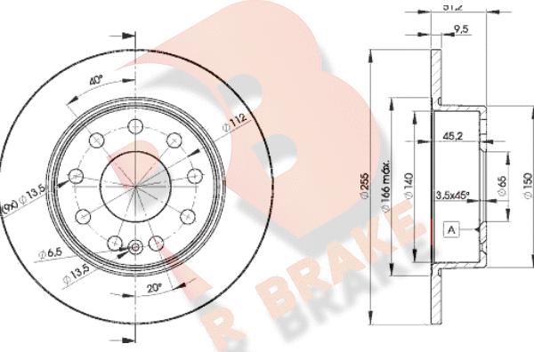 R Brake 78RBD25616 - Əyləc Diski furqanavto.az