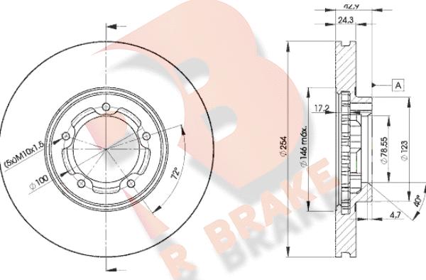 R Brake 78RBD25610 - Əyləc Diski furqanavto.az