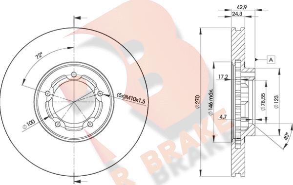 R Brake 78RBD25611 - Əyləc Diski furqanavto.az