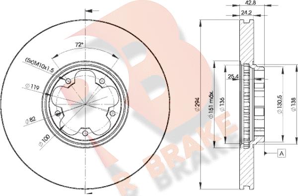 R Brake 78RBD25613 - Əyləc Diski furqanavto.az