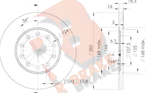 R Brake 78RBD25631 - Əyləc Diski furqanavto.az