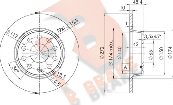 R Brake 78RBD25637 - Əyləc Diski furqanavto.az