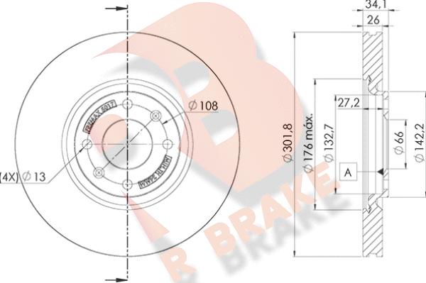 R Brake 78RBD25017 - Əyləc Diski furqanavto.az