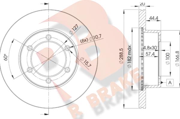 R Brake 78RBD25190 - Əyləc Diski furqanavto.az