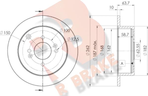 R Brake 78RBD25102 - Əyləc Diski furqanavto.az