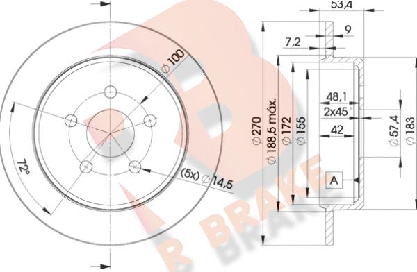 R Brake 78RBD25114 - Əyləc Diski furqanavto.az