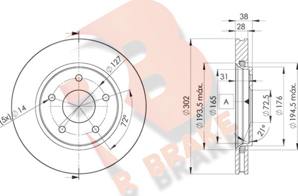 R Brake 78RBD25170 - Əyləc Diski furqanavto.az