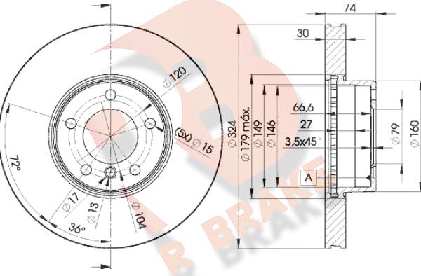 R Brake 78RBD25859 - Əyləc Diski furqanavto.az