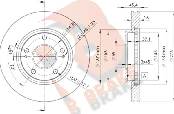 R Brake 78RBD25399 - Əyləc Diski furqanavto.az