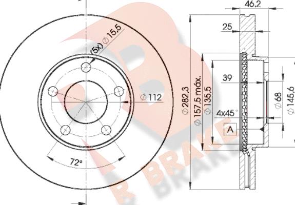 R Brake 78RBD25306 - Əyləc Diski furqanavto.az