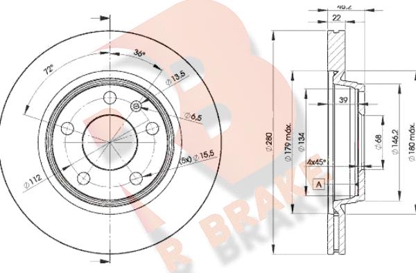 R Brake 78RBD25301 - Əyləc Diski furqanavto.az