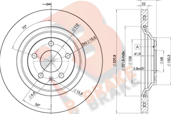 R Brake 78RBD25314 - Əyləc Diski furqanavto.az