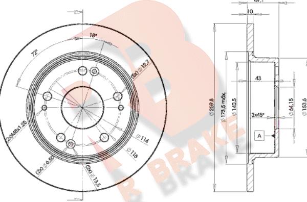 R Brake 78RBD25252 - Əyləc Diski furqanavto.az