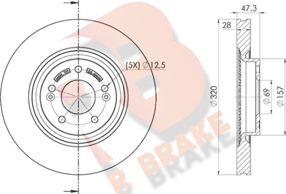 R Brake 78RBD25271 - Əyləc Diski furqanavto.az