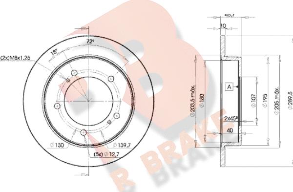 R Brake 78RBD26970 - Əyləc Diski furqanavto.az