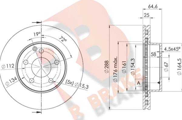 R Brake 78RBD26476 - Əyləc Diski furqanavto.az