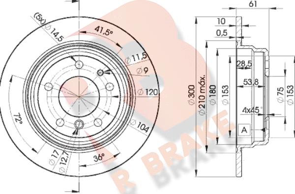 R Brake 78RBD26668 - Əyləc Diski furqanavto.az