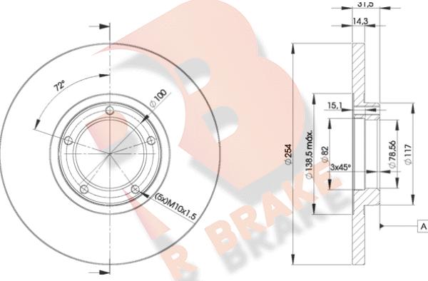 R Brake 78RBD26055 - Əyləc Diski furqanavto.az