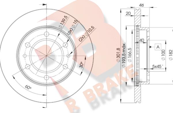 R Brake 78RBD26004 - Əyləc Diski furqanavto.az