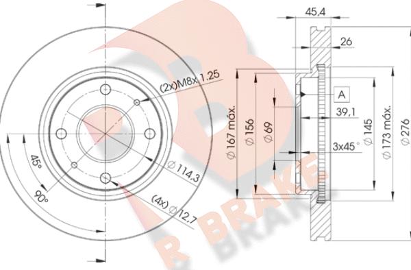 R Brake 78RBD26070 - Əyləc Diski furqanavto.az