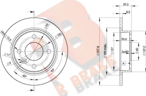 R Brake 78RBD26165 - Əyləc Diski furqanavto.az