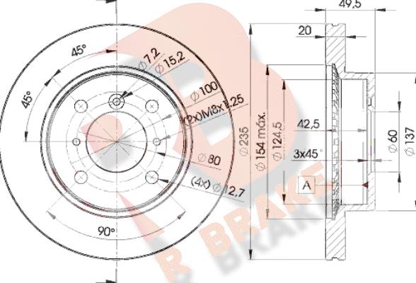 R Brake 78RBD26101 - Əyləc Diski furqanavto.az