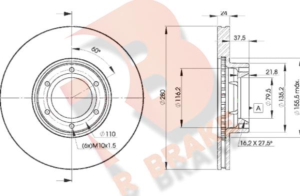 R Brake 78RBD26847 - Əyləc Diski furqanavto.az