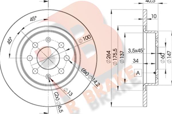 R Brake 78RBD20592 - Əyləc Diski furqanavto.az