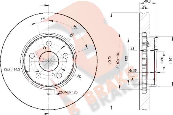 R Brake 78RBD20600 - Əyləc Diski furqanavto.az