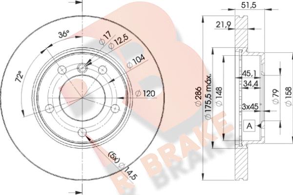 R Brake 78RBD20674 - Əyləc Diski furqanavto.az