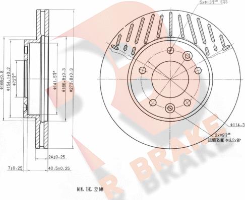 R Brake 78RBD20018 - Əyləc Diski furqanavto.az