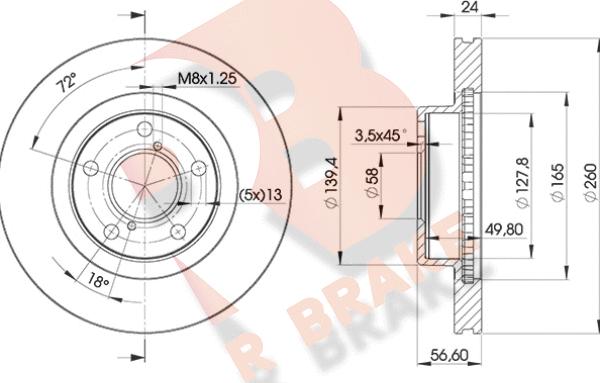 R Brake 78RBD20031 - Əyləc Diski furqanavto.az