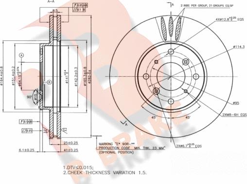 R Brake 78RBD20027 - Əyləc Diski furqanavto.az