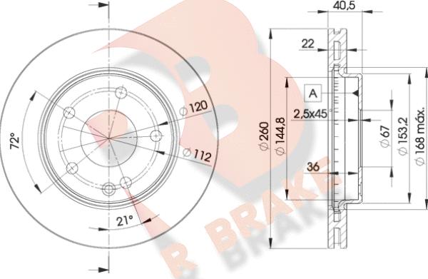 R Brake 78RBD20113 - Əyləc Diski furqanavto.az