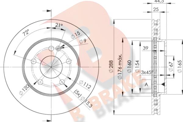 R Brake 78RBD20117 - Əyləc Diski furqanavto.az