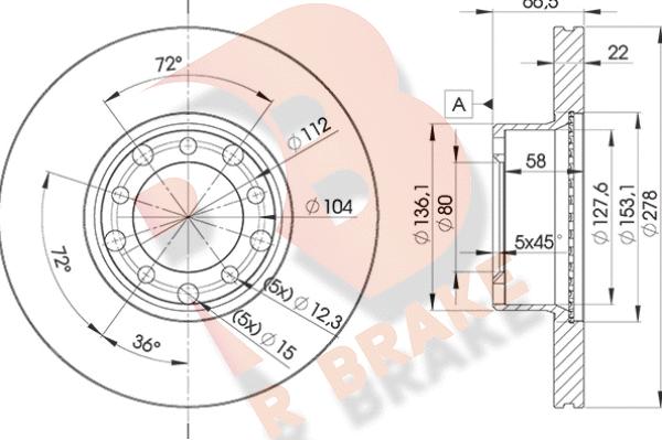 R Brake 78RBD20205 - Əyləc Diski furqanavto.az