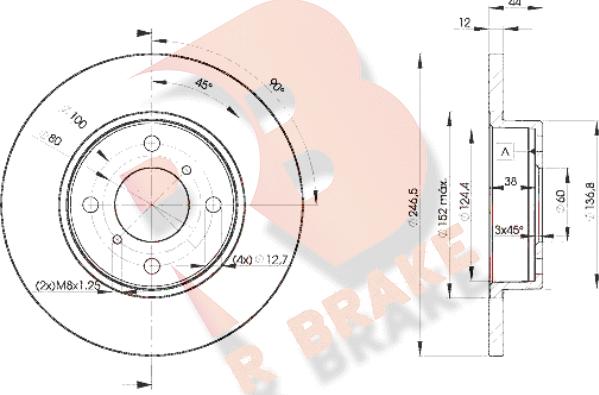 R Brake 78RBD20711 - Əyləc Diski furqanavto.az