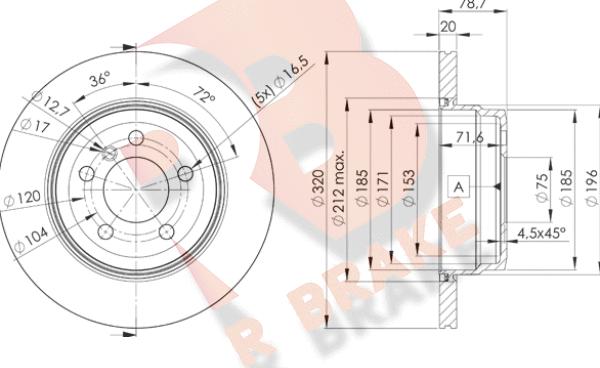 R Brake 78RBD21970 - Əyləc Diski furqanavto.az