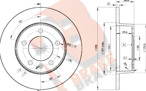 R Brake 78RBD21410 - Əyləc Diski furqanavto.az