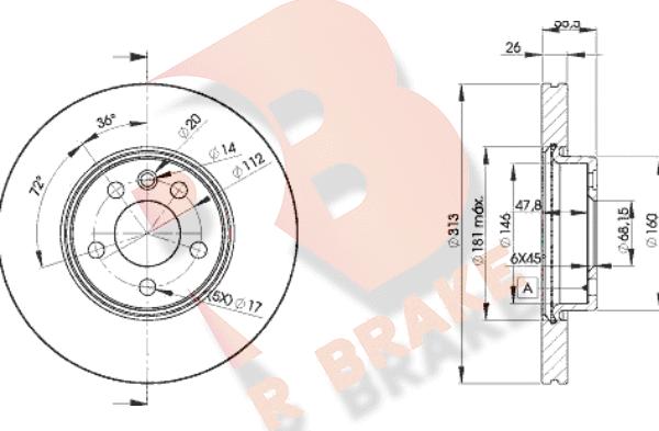 R Brake 78RBD21530 - Əyləc Diski furqanavto.az