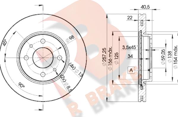 R Brake 78RBD21650 - Əyləc Diski furqanavto.az